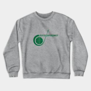 Historic Seattle SuperSonics Basketball Crewneck Sweatshirt