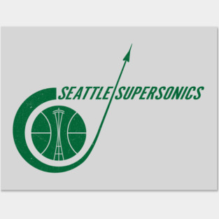Historic Seattle SuperSonics Basketball Posters and Art