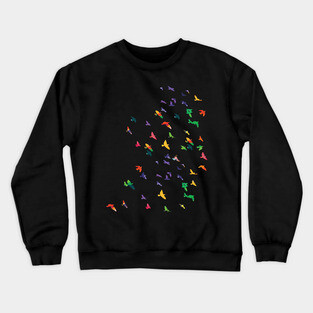 Colorful flying birds 1 Crewneck Sweatshirt
