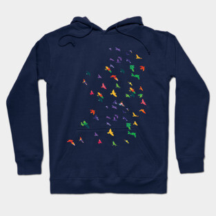 Colorful flying birds 1 Hoodie