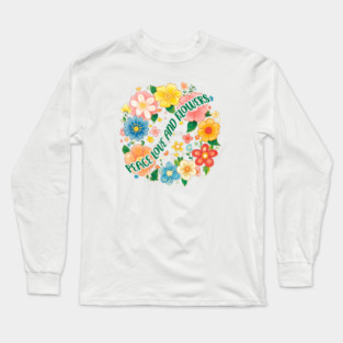 Peace Love and Flowers Colorful Long Sleeve T-Shirt