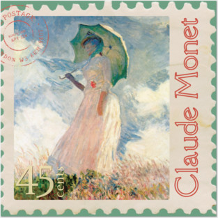 Claude Monet Vintage Stamp Design Posters and Art