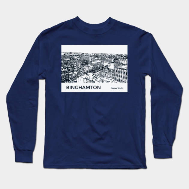 Binghamton New York Long Sleeve T-Shirt by Lakeric
