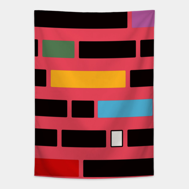 Bauhaus Style Geometric Design "Ordo" Tapestry by TuncGK