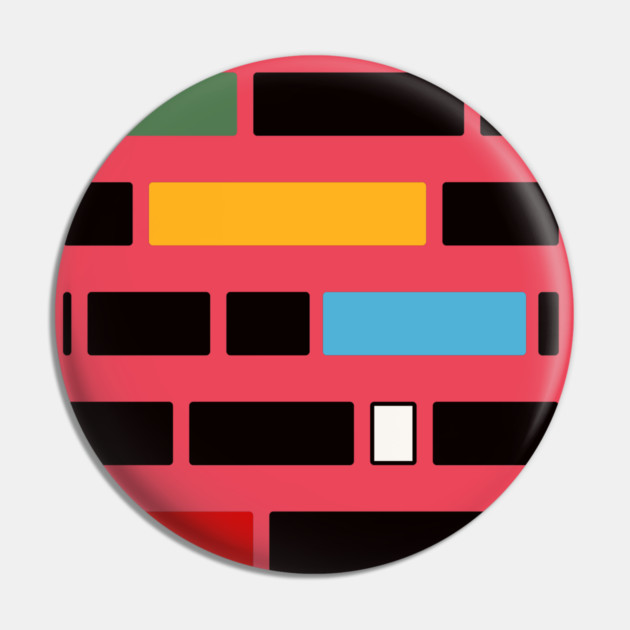 Bauhaus Style Geometric Design "Ordo" Pin by TuncGK