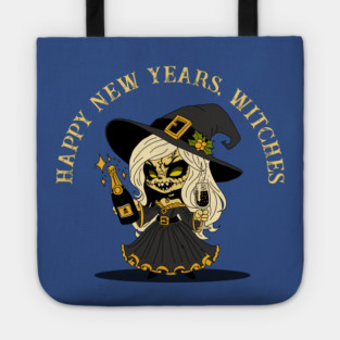 Cute New Years Witch Tote