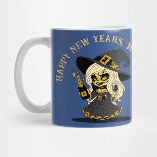Cute New Years Witch Mug