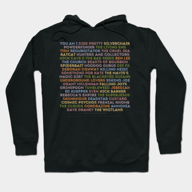 Aussie 90's Bands Hoodie by Timeless Chaos