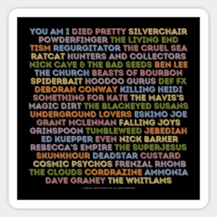 Aussie 90's Bands Sticker