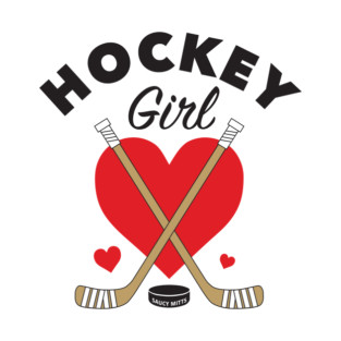 Hockey Girl Heart and Hockey Sticks T-Shirt