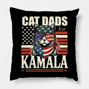 Cat Dads For Kamala Pillow