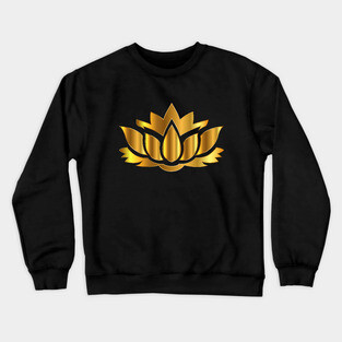 Gold Lotus Crewneck Sweatshirt