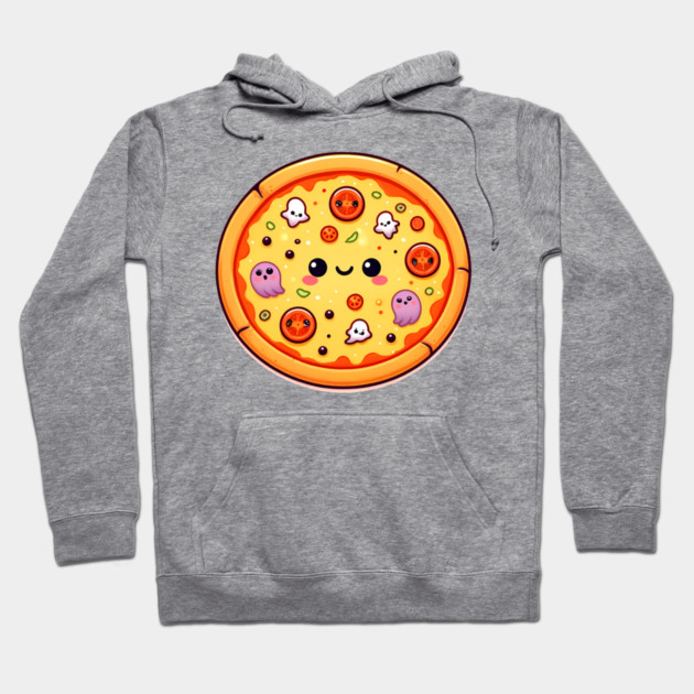 Funny Pizza Halloween with Pumpkin and Ghost Hoodie by logiamerch