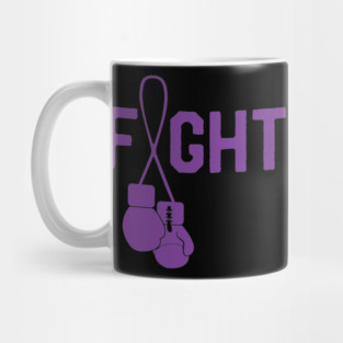 Cute Pancreatic Cancer Awareness Survivor Fighter Ribbon Mug