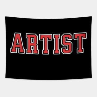Artist University Text Tapestry