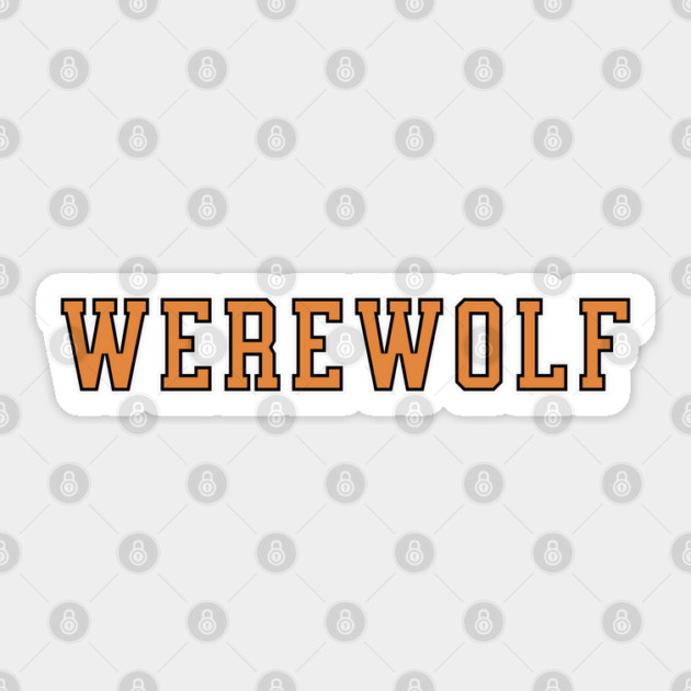 Werewolf University Text Sticker by H. R. Sinclair
