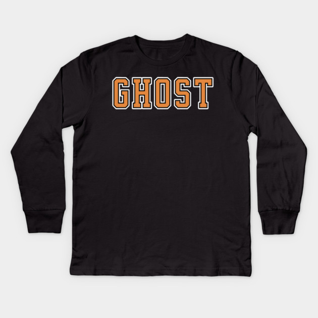 Ghost University Text Kids Long Sleeve T-Shirt by H. R. Sinclair