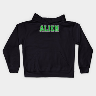 Alien University Text Kids Hoodie