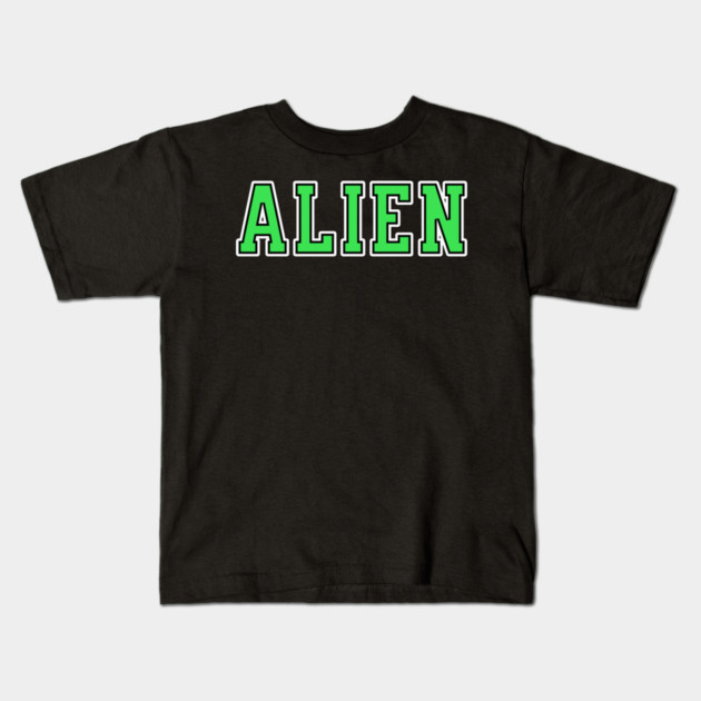 Alien University Text Kids T-Shirt by H. R. Sinclair