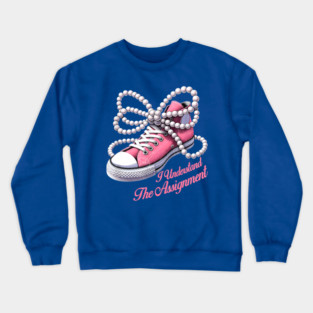 PINK Kamala Harris I Understand The Assignment Shoes & Pearl vintage Crewneck Sweatshirt