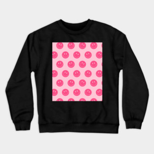 Preppy School Supplies, Smile, Pink, Aesthetic, Smile Face, Preppy Aesthetic Crewneck Sweatshirt
