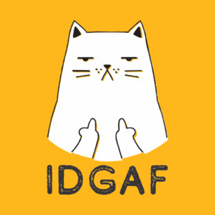 Naughty cat drawing - minimal cat sketch design. T-Shirt