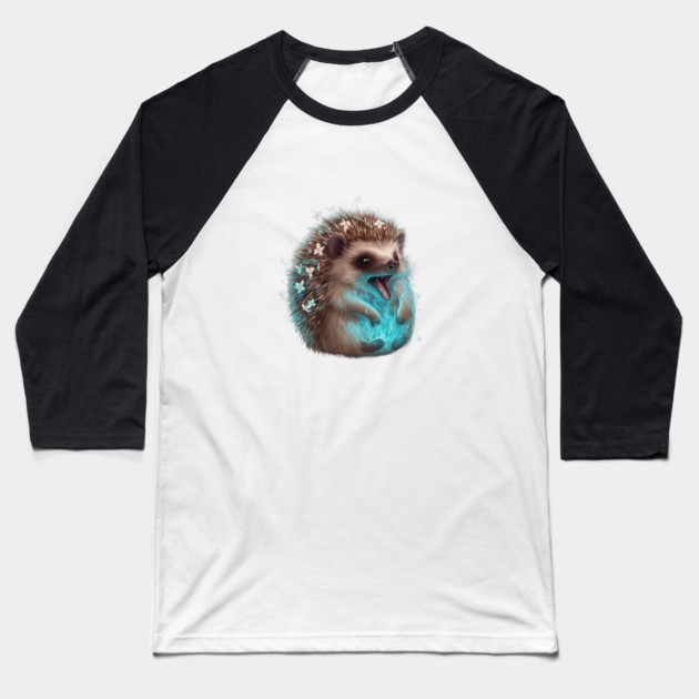 Hedgehog  It has an array of spines and flowers on its back Baseball T-Shirt by animegirlnft