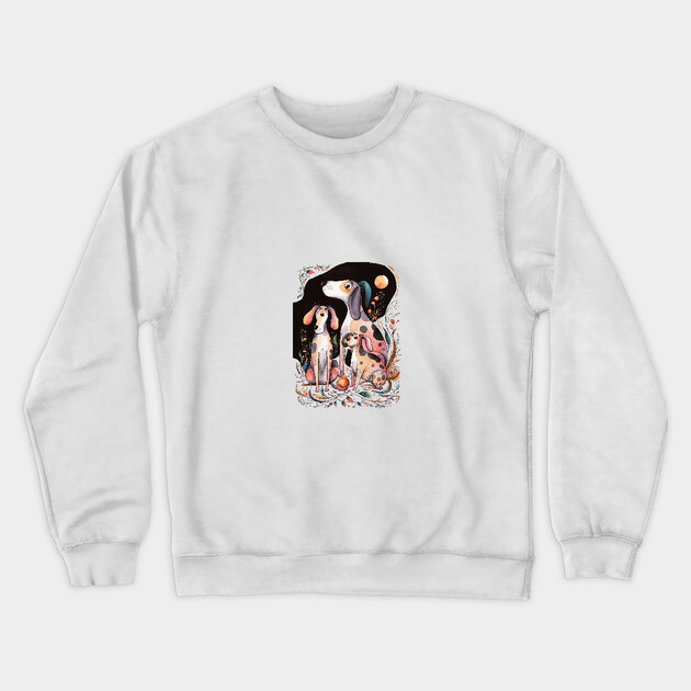 The Three Dogs Take the Picture Crewneck Sweatshirt by animegirlnft