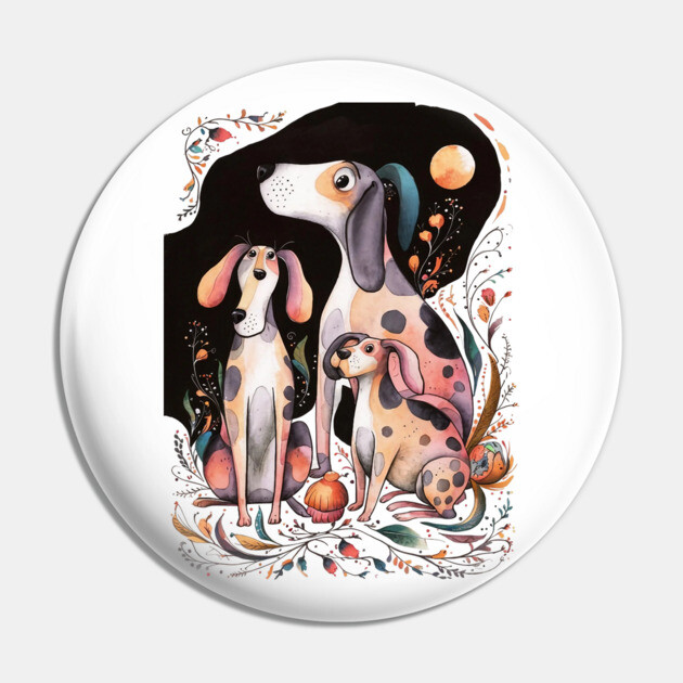 The Three Dogs Take the Picture Pin by animegirlnft