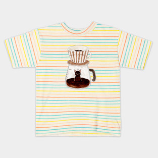 BLACK CAT COFFEE Kids T-Shirt