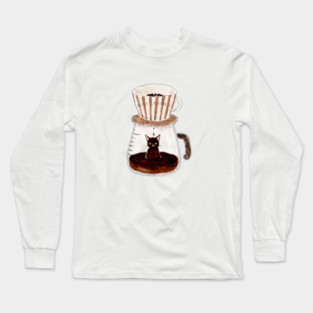 BLACK CAT COFFEE Long Sleeve T-Shirt