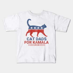 Cat Dads For Kamala 2024 Kids T-Shirt