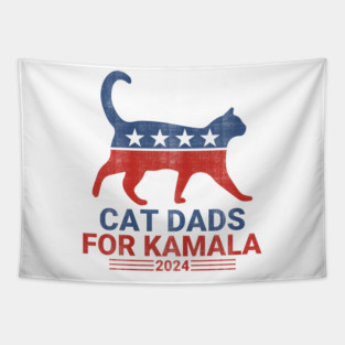 Cat Dads For Kamala 2024 Tapestry
