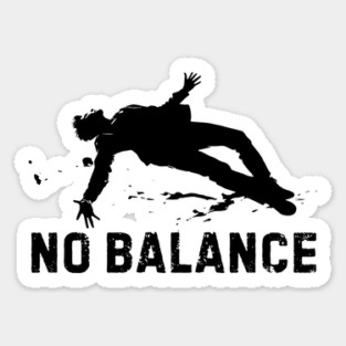 Falling Man No Balance Funny Sticker