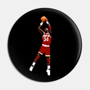 Hakeem Olajuwon Pixel Shot Pin
