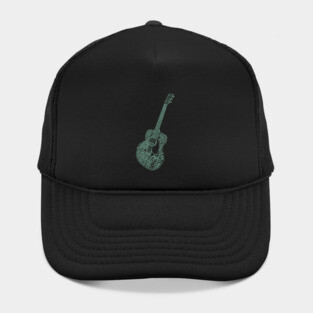 Acoustic Guitar Art tattoo Hat
