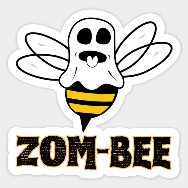 Zom-bee Cute Halloween Zombie Bee Sticker by The WYLD Tribe