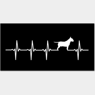 Bull Terrier Heartbeat Gift For Bull Terriers Posters and Art