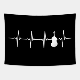 Cello Heartbeat Gift For Cellists Tapestry