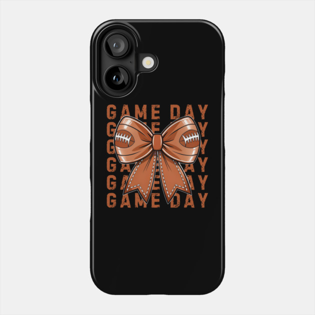 Coquette Football Bow Game Day Phone Case by The WYLD Tribe