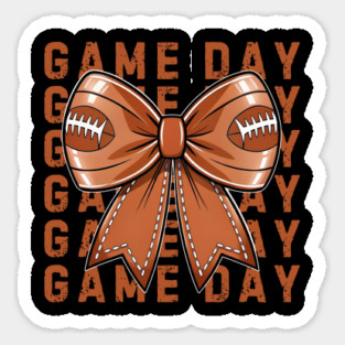 Coquette Football Bow Game Day Magnet