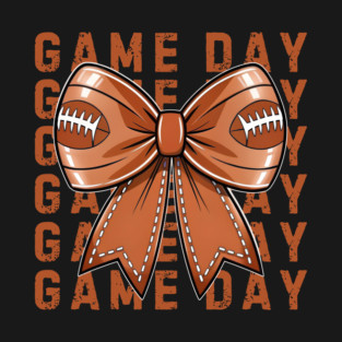 Coquette Football Bow Game Day T-Shirt