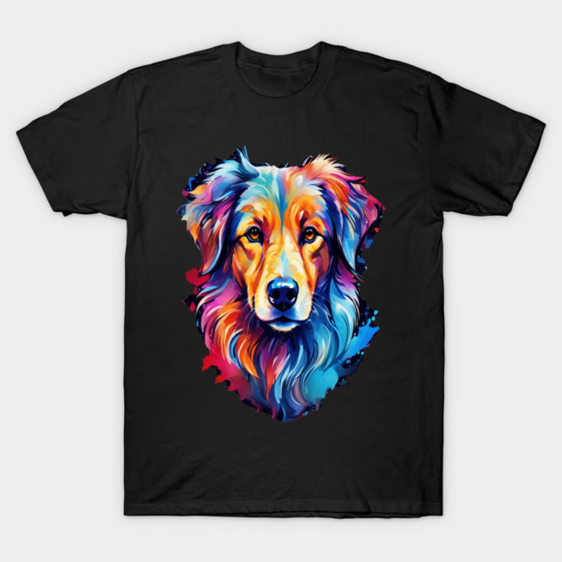 Cute Watercolor Art of Dog Face Vibrant T-Shirt by BirdsnStuff