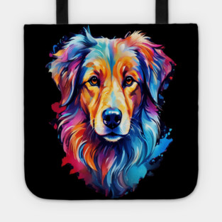 Cute Watercolor Art of Dog Face Vibrant Tote
