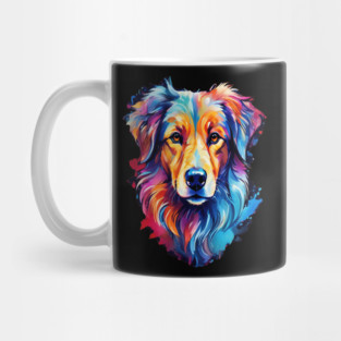 Cute Watercolor Art of Dog Face Vibrant Mug