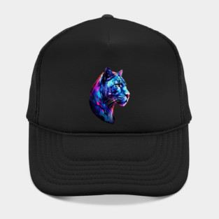 Panther Cat in Watercolor Style Art Hat