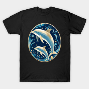 Dolphins in Art Deco Style T-Shirt