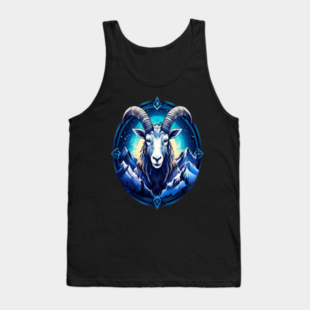 Mystical Mountain Goat Logo Tank Top by BirdsnStuff