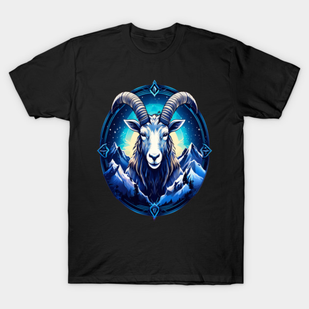 Mystical Mountain Goat Logo T-Shirt by BirdsnStuff