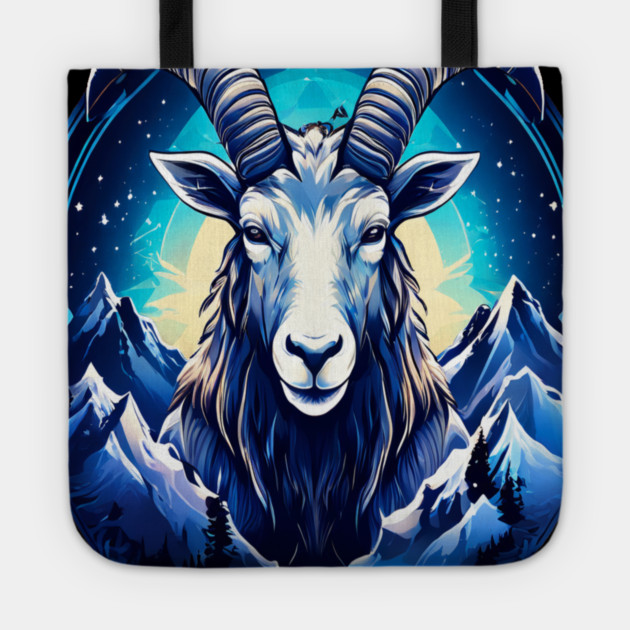 Mystical Mountain Goat Logo Tote by BirdsnStuff